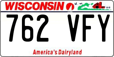 WI license plate 762VFY