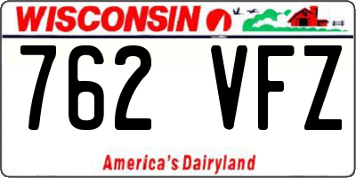 WI license plate 762VFZ