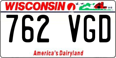WI license plate 762VGD