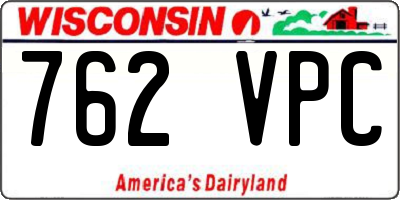 WI license plate 762VPC