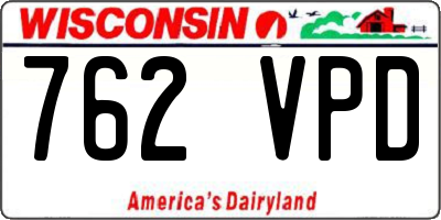 WI license plate 762VPD
