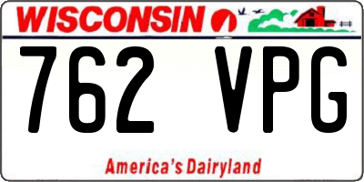 WI license plate 762VPG
