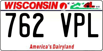 WI license plate 762VPL