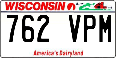 WI license plate 762VPM