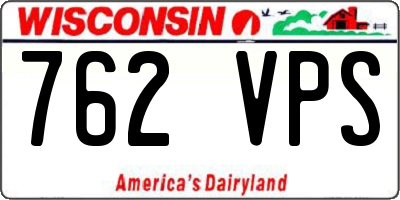 WI license plate 762VPS