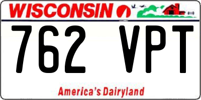 WI license plate 762VPT