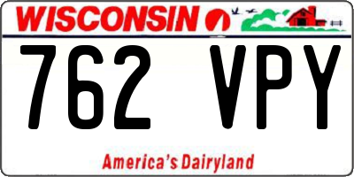 WI license plate 762VPY