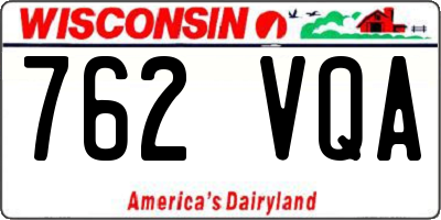 WI license plate 762VQA