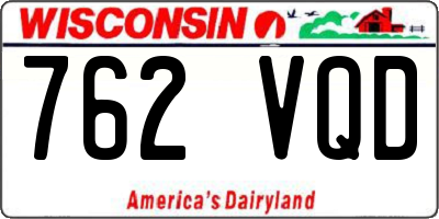 WI license plate 762VQD