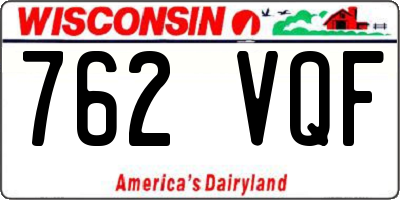 WI license plate 762VQF
