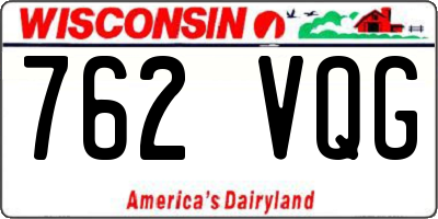 WI license plate 762VQG