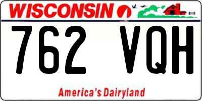 WI license plate 762VQH