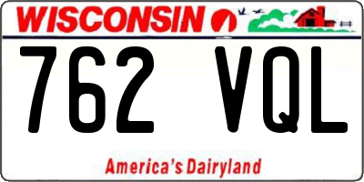 WI license plate 762VQL
