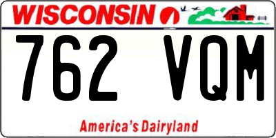 WI license plate 762VQM