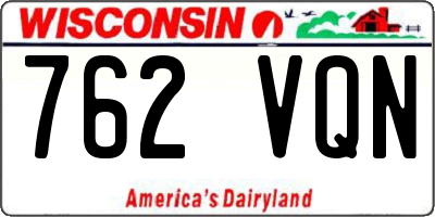 WI license plate 762VQN
