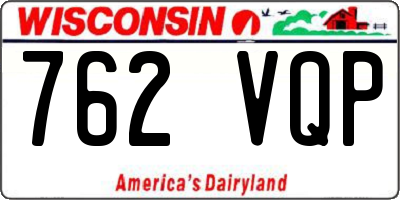 WI license plate 762VQP