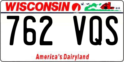 WI license plate 762VQS