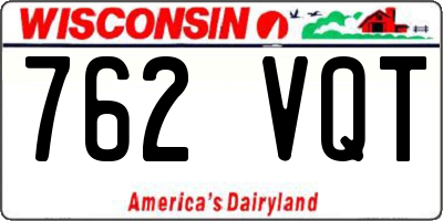 WI license plate 762VQT