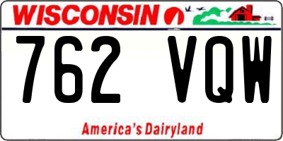 WI license plate 762VQW