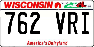 WI license plate 762VRI