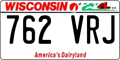 WI license plate 762VRJ