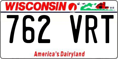 WI license plate 762VRT