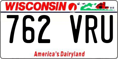 WI license plate 762VRU