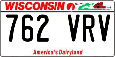 WI license plate 762VRV