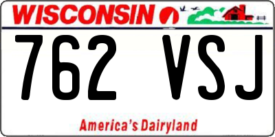WI license plate 762VSJ
