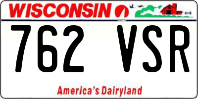 WI license plate 762VSR