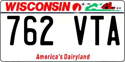 WI license plate 762VTA