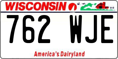 WI license plate 762WJE