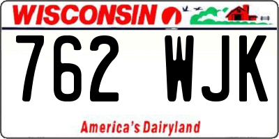 WI license plate 762WJK