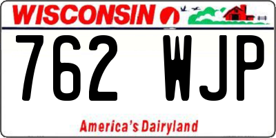 WI license plate 762WJP