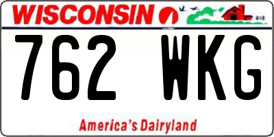 WI license plate 762WKG