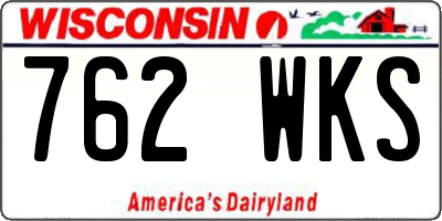 WI license plate 762WKS
