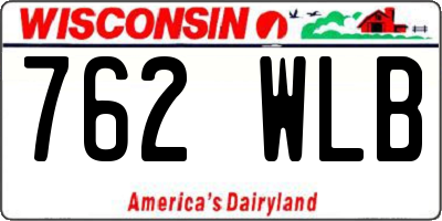 WI license plate 762WLB