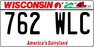 WI license plate 762WLC