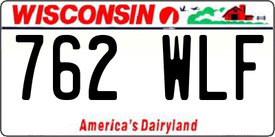 WI license plate 762WLF