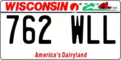WI license plate 762WLL
