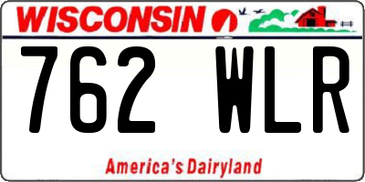 WI license plate 762WLR