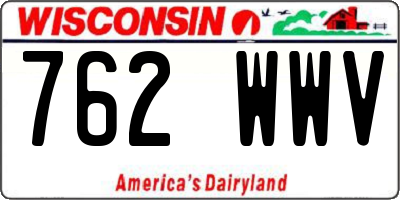 WI license plate 762WWV