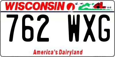 WI license plate 762WXG