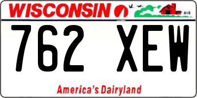 WI license plate 762XEW