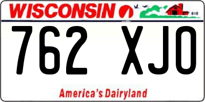 WI license plate 762XJO