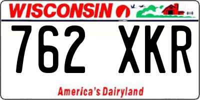 WI license plate 762XKR