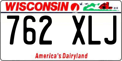 WI license plate 762XLJ