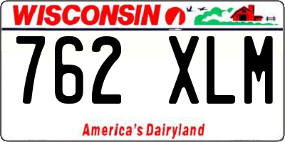 WI license plate 762XLM