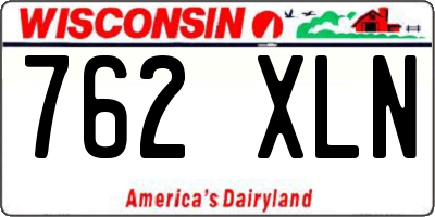 WI license plate 762XLN