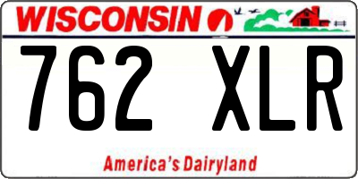WI license plate 762XLR